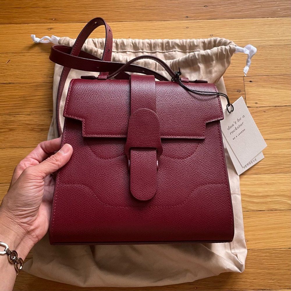 Senreve Alunna Bag | Pebbled Merlot / Gold